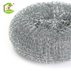 تنظيف المطبخ المنزلي اليومي المجلفن شبكة معدنية فضية الفراكة الكرة لتنظيف الأواني